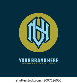 Monogram logo, Initial letters N, V, NV or VN, Interlock, Modern, Sporty