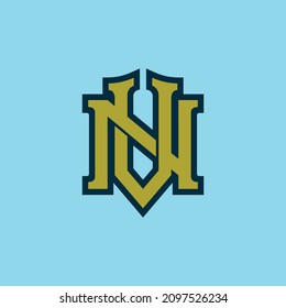 Monogram logo, Initial letters N, V, NV or VN, Interlock, Modern, Sporty
