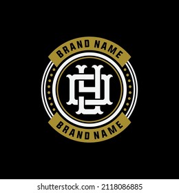 Monogram Logo, Initial letters O, Y, OY or YO, Interlock, Modern, Sporty, White and Gold Color on Black Background