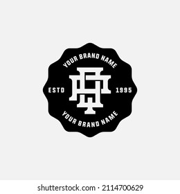 Monogram Logo, Initial letters P, Q, PQ or QP, Interlock, Modern, Sporty, White and Black Color on White Background