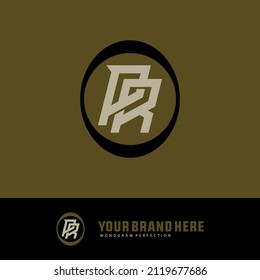 Monogram Logo, Initial letters P, R, PR or RP, Interlock, Modern, Sporty
