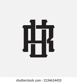 Monogram Logo Initial Letters R U Stock Vector (Royalty Free ...