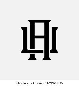 Monogram Logo, Initial letters U, A, UA or AU, Interlock, Modern, Sporty, Black Color on White Background