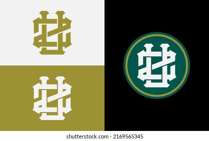 Monogram Logo, Initial letters U, Z, UZ or ZU, Interlock, Modern, Sporty, Black, Gold and White Color