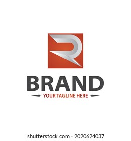 Monogram or logo initials the letter R, using the letter R which is designed in such a way to make it look 3D, so that a simple, modern, and unique logo design is formed.
