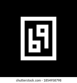 monogram logo initials letters BD or DB unique isolated on black background