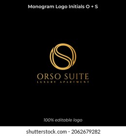 monogram logo initials O and S