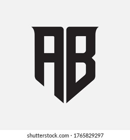 Monogram Logo Letter B Ba Ab Stock Vector (Royalty Free) 1765829297 ...