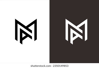 LOGOTIPO DE MONOGRAMA DE LA CARTA "A" Y "M" PARA SU LOGOTIPO DE MARCA