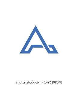 monogram logo letter A, in a modern style