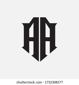 monogram logo letter AA modern, simple, sporty, black color on white background