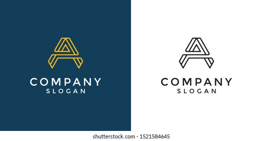 Monogram logo of letter AA in vector format. Editable and easy to custom as your needs