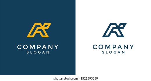 Monogram logo of letter AK in vector format. Editable and easy to custom as your needs