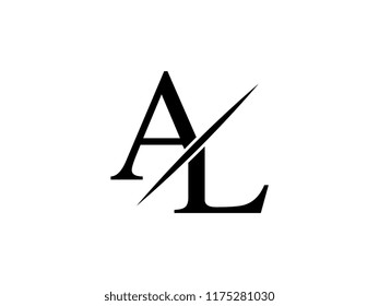 La letra AL del logotipo del monograma se corta en rodajas