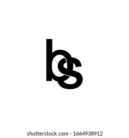 monogram logo letter b and s design and template