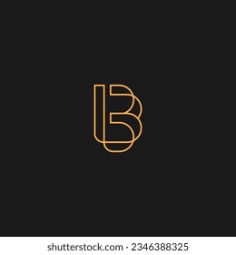 Monogram logo letter B. Vector with line style suitable for initial brand.