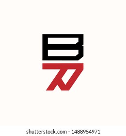 Monogram logo - Letter B and W