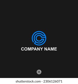 Monogram logo letter C, CC or CCC modern company, template, vector, modern, abstract, brand, symbol, logotype, alphabet, graphic, design, business, icon, concept, cc, c, sign, font, simple