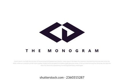 monogram logo letter C, D, L in geometric shape and black color