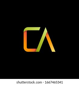 monogram logo letter C and A design template