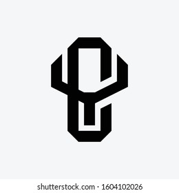 monogram logo letter CY or YC simple, sport, and modern on white background