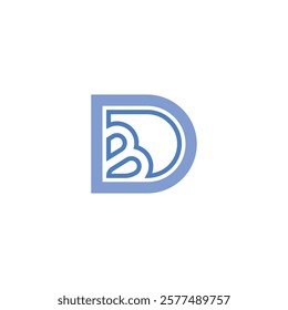 monogram logo of letter D and B