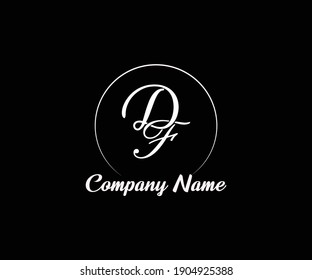 Monogram Logo With Letter D and F. Creative typography logo letter D F for company or business