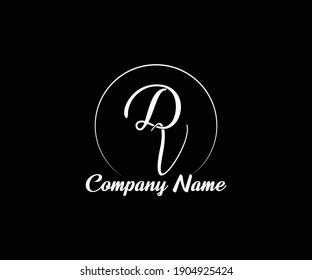 Monogram Logo mit Letter D und V. Creative Typografie Logo Buchstabe D V für Unternehmen oder Unternehmen