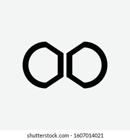 monogram logo letter DD simple, modern, and sporty on white background