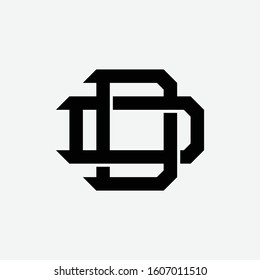 monogram logo letter DD vintage, sport, and simple on white background