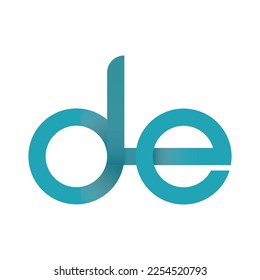 Monogram logo of letter de, DE
 in vector format. Editable and easy to custom as your needs