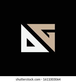 monogram logo letter DG or GD modern look, simple, sporty, on black background