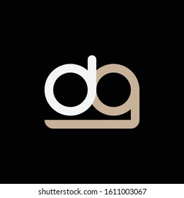 monogram logo letter DG or GD modern look, simple, sporty, on black background