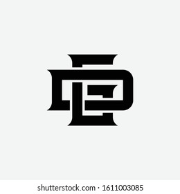 monogram logo letter DG or GD modern look, minimalist, interlock, on white background