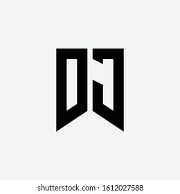 monogram logo letter DJ or JD modern, sporty, simple, on white background