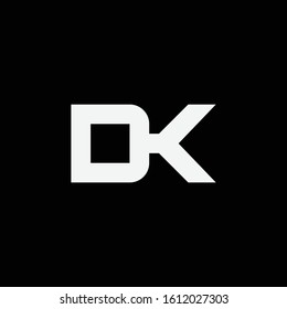 Monogram Logo Letter Dk Kd Modern Stock Vector (Royalty Free) 1612027303