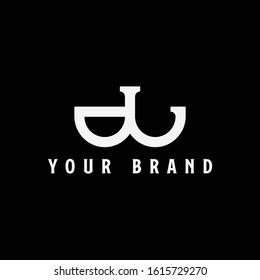 monogram logo letter DL or LD modern, sporty, interlock, on black background