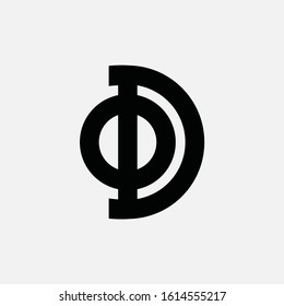 monogram logo letter DO or OD modern, simple, sporty, on white background