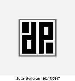 monogram logo letter DP or PD modern look, simple, interlock, on white background