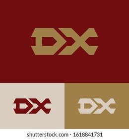 monogram logo letter DX or XD sporty, simple, modern, interlock