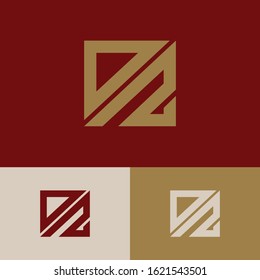 monogram logo letter DZ or ZD sporty, simple, strong, minimalist