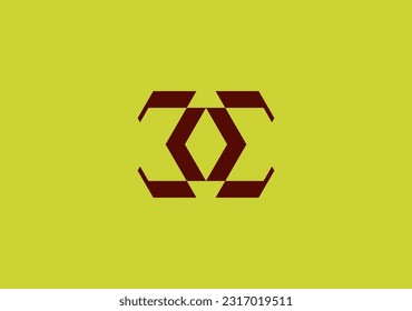 monogram logo letter E with double sigma symbol
