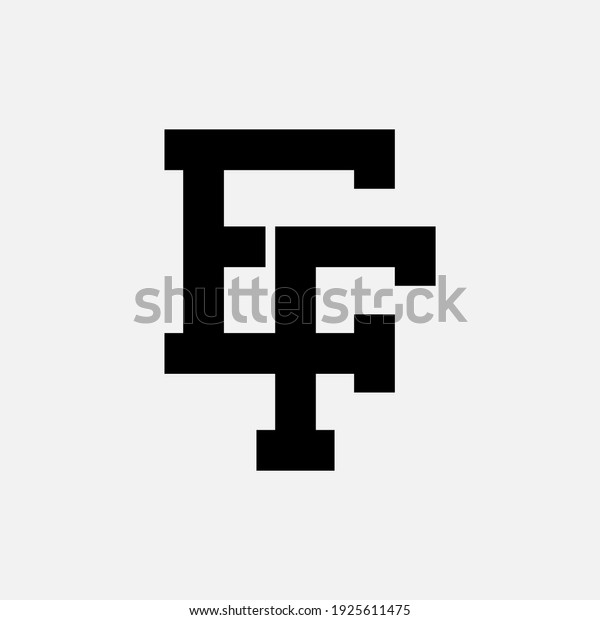 Monogram Logo Letter E F Ef Stock Vector (Royalty Free) 1925611475