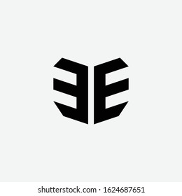 monogram logo letter EE modern look, simple, sporty on white background