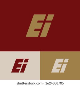 monogram logo letter EI or IE modern look, simple, sporty