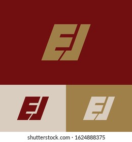 monogram logo letter EJ or JE modern, simple, sporty, interlock