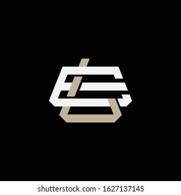 monogram logo letter EL or LE modern, simple, sporty, interlock on black background