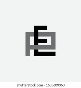 monogram logo letter EP or PE sporty, simple, modern look on white background