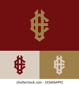 monogram logo letter EU or UE vintage, sporty, simple, retro