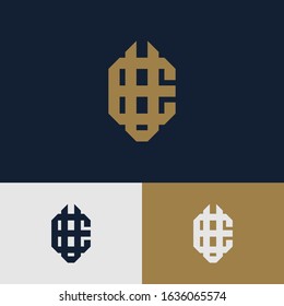 monogram logo letter EU or UE modern look, simple, minimalist, sporty